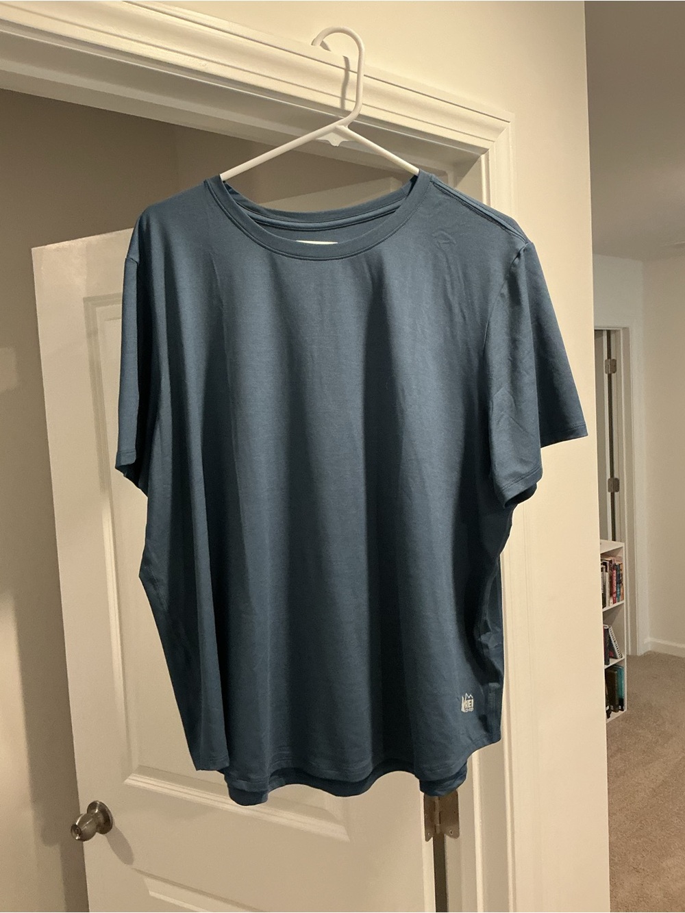 REI Women’s Short Sleeve Crew Tee in Slate Blue - Picture 1 of 3